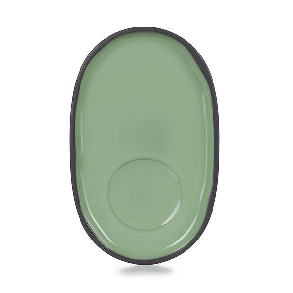 REVOL Caractere Mięta 13,5 x 8,3 cm zielony – talerzyk / spodek porcelanowy