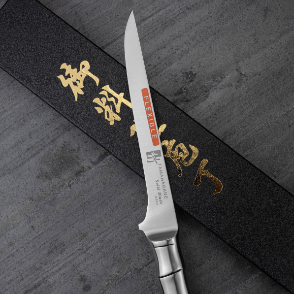 TAMAHAGANE Bamboo 16 cm - japoński nóż do wykrawania ze stali nierdzewnej