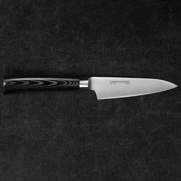 TAMAHAGANE San VG-5 Black 9 cm - japoński nóż do obierania warzyw i owoców ze stali nierdzewnej