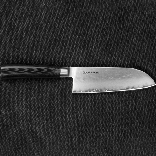 TAMAHAGANE Tsubame 12 cm - japoński nóż Santoku ze stali nierdzewnej