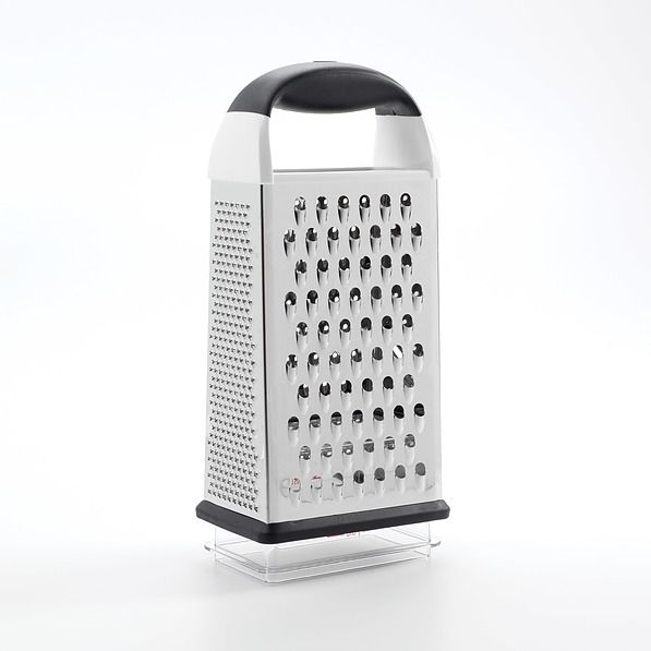 OXO Good Grips Box Grater - tarka kuchenna ręczna ze stali nierdzewnej z pojemnikiem