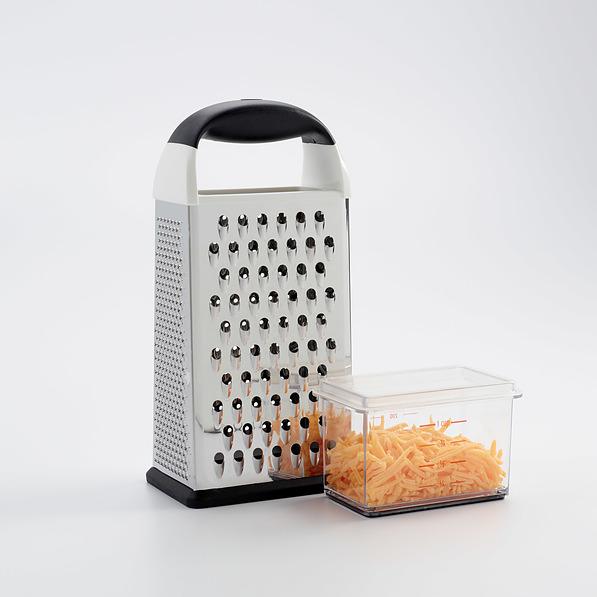 OXO Good Grips Box Grater - tarka kuchenna ręczna ze stali nierdzewnej z pojemnikiem