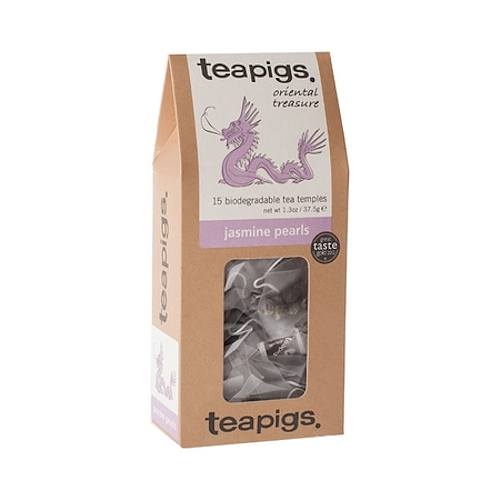 TEAPIGS Jasmine Pearls 15 szt. - angielska herbata zielona z kwiatami jaśminu w piramidkach