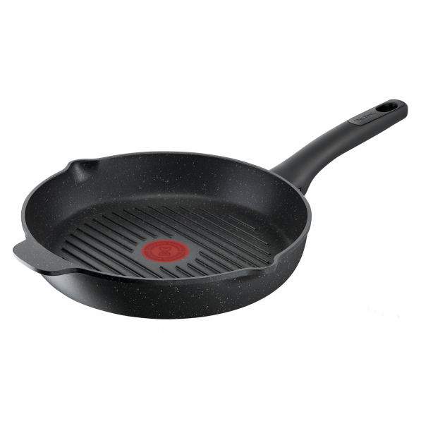 TEFAL Black Stone Grill 26 cm czarna - patelnia grillowa nieprzywierająca