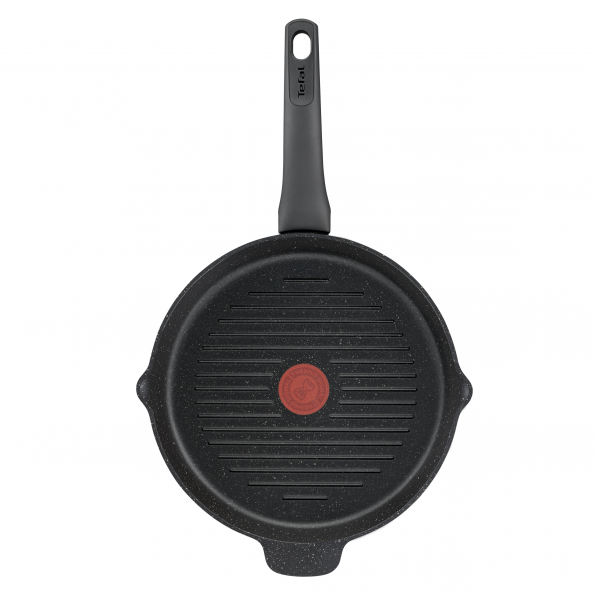 TEFAL Black Stone Grill 26 cm czarna - patelnia grillowa nieprzywierająca