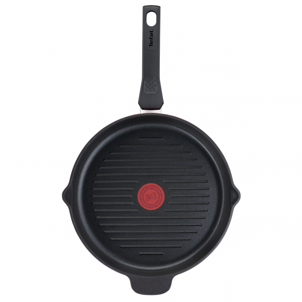 TEFAL Daily Chef Grill 26 cm czerwona - patelnia grillowa nieprzywierająca