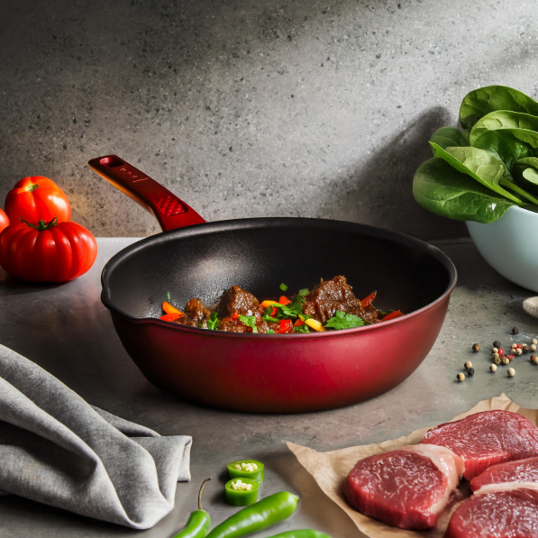 TEFAL Daily Chef Multipan 26cm czerwona - patelnia tytanowa nieprzywierająca