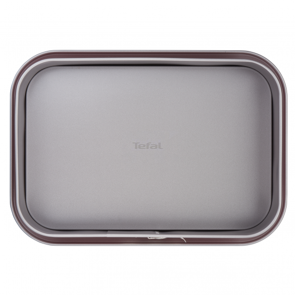 TEFAL Delibake Tiramisu 36 x 24 cm czerwona - tortownica prostokątna z wyjmowanym dnem stalowa