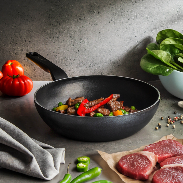 TEFAL Generous Cook 28 cm czarna - patelnia / wok nieprzywierający