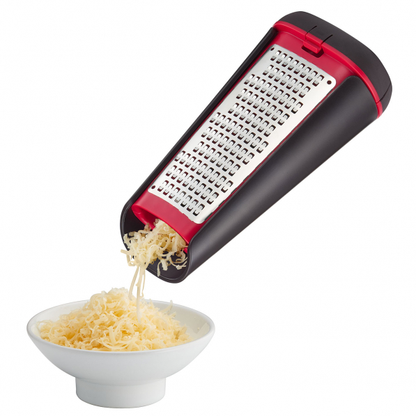TEFAL Ingenio czarna - tarka kuchenna ręczna do sera i czekolady stalowa z pojemnikiem