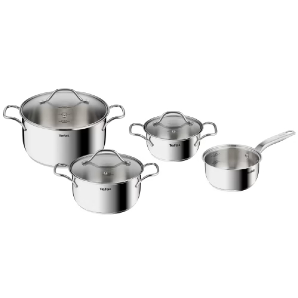 TEFAL Intuition - zestaw 4 garnków ze stali nierdzewnej z pokrywkami