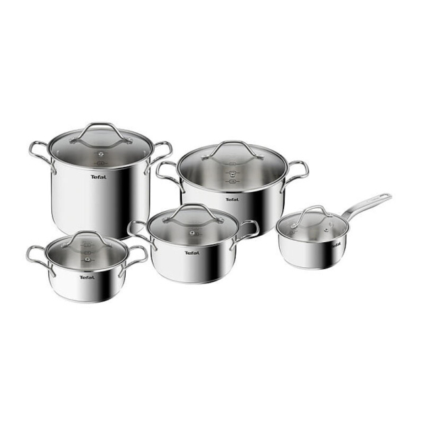 TEFAL Intuition - zestaw 5 garnków ze stali nierdzewnej z pokrywkami