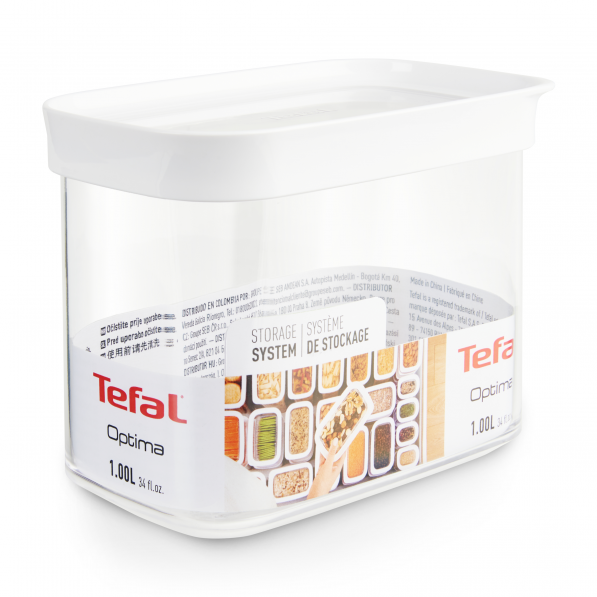 TEFAL Optima 1 l biały - pojemnik na żywność plastikowy