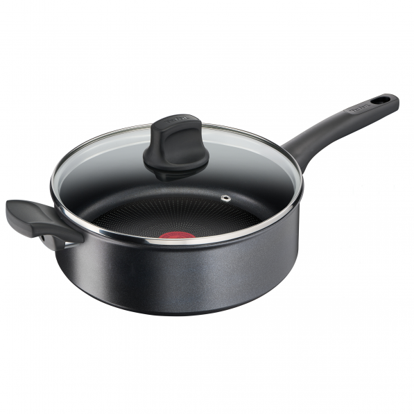 TEFAL Ultimate 26cm czarna- patelnia tytanowa nieprzywierająca z pokrywką