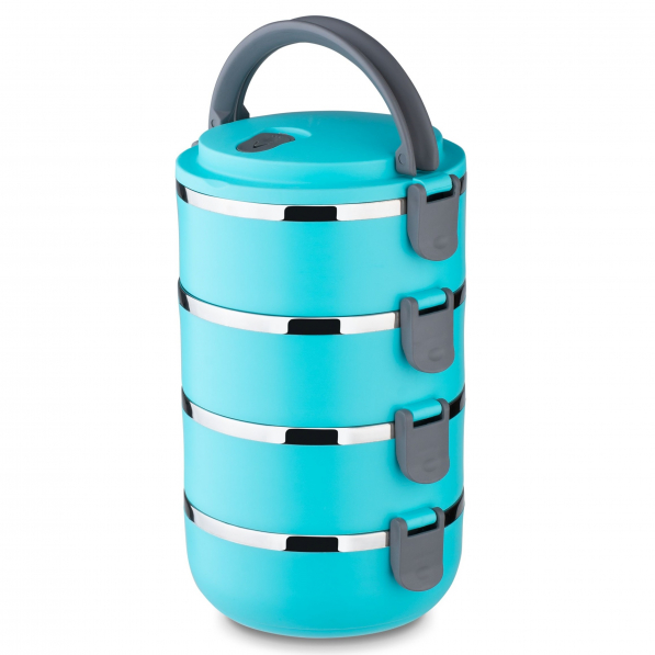 Lunch box / pojemnik obiadowy ze stali nierdzewnej TADAR NIEBIESKI 2,8 l