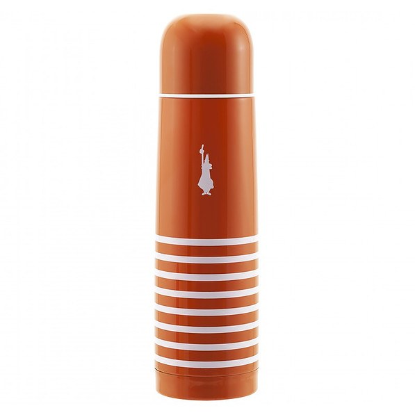 BIALETTI Thermic Bottle pomarańczowy 0,5 l - termos próżniowy do kawy i herbaty stalowy