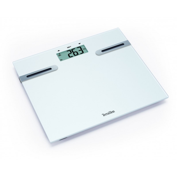 TERRAILLON TRACKER 28 x 24 cm - waga łazienkowa elektroniczna szklana z pomiarem tkanki tłuszczowej