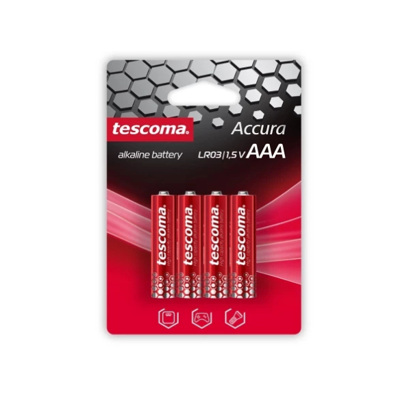 TESCOMA Accura LR03 4 szt. - baterie alkaiczne LR03 AAA 1,5 V