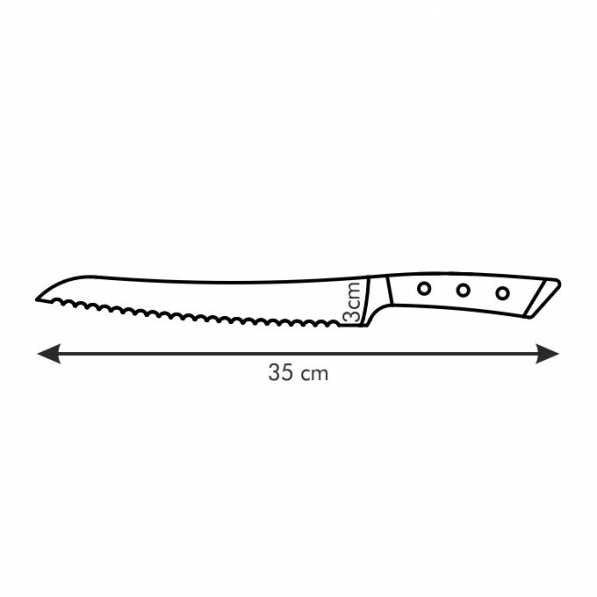 TESCOMA Azza 22 cm - nóż do krojenia chleba i pieczywa ze stali nierdzewnej