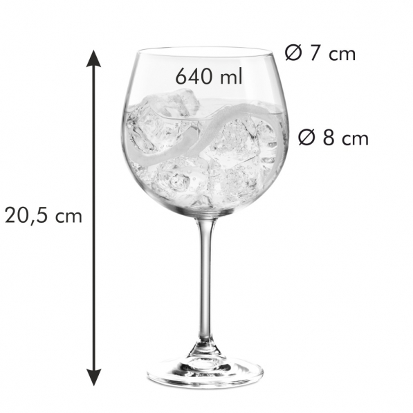 TESCOMA Charlie 640 ml - kieliszek do ginu z tonikiem szklany