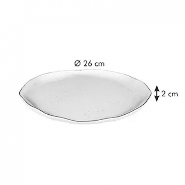 TESCOMA Charmant 26 cm biały - talerz obiadowy płaski porcelanowy