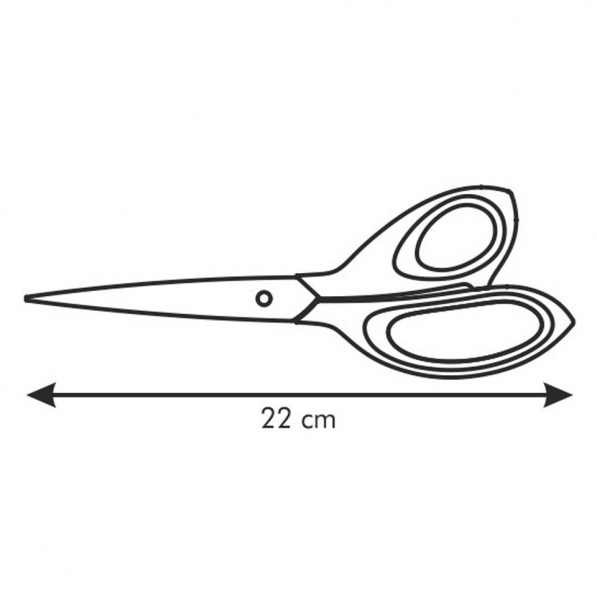 TESCOMA Cosmo czarne - nożyczki biurowe uniwersalne ze stali nierdzewnej