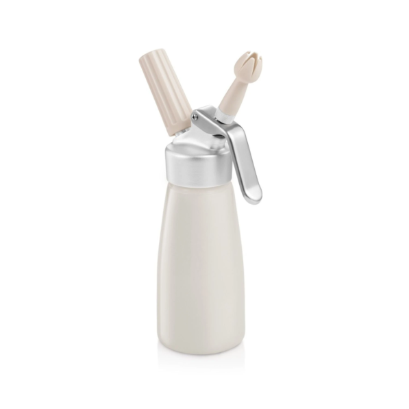 TESCOMA Delicia 0,25 l - syfon do bitej śmietany aluminiowy z 3 końcówkami