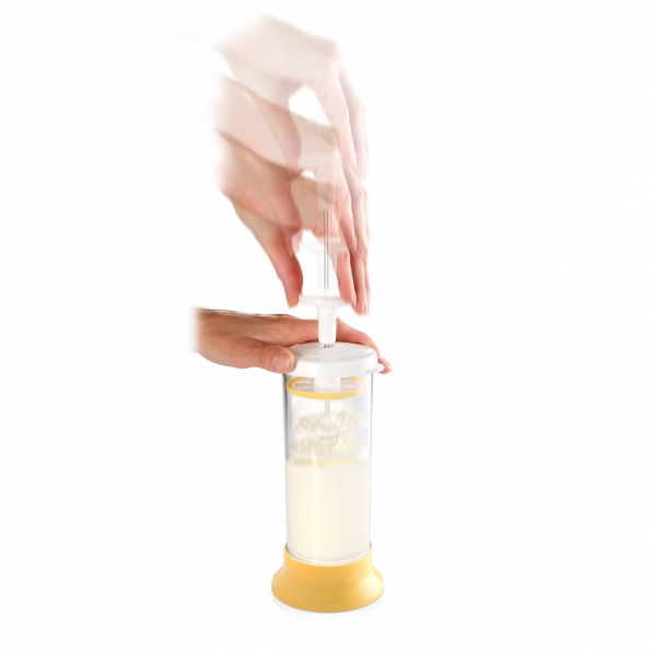 TESCOMA Delicia 0,6 l biały - spieniacz do mleka i śmietany ręczny plastikowy