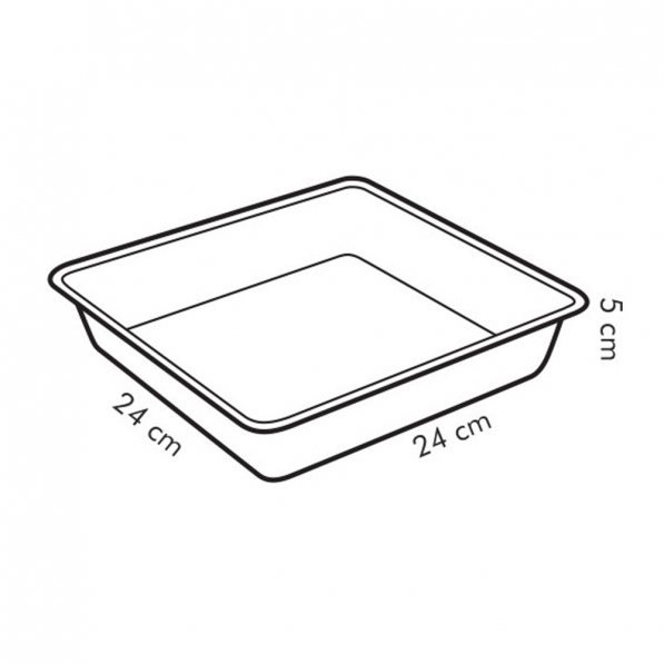 TESCOMA Delicia 22 x 22 cm czarna - forma do pieczenia ciasta metalowa