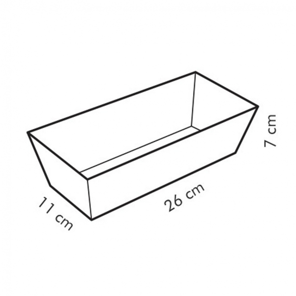 TESCOMA Delicia 26 x 11 cm szara - keksówka / forma do pieczenia chleba i pasztetu stalowa