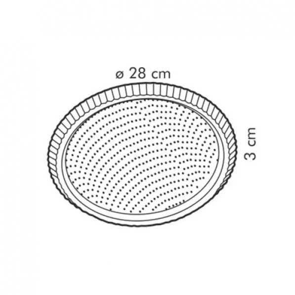 TESCOMA Delicia 28 cm szara - forma do pieczenia tarty stalowa