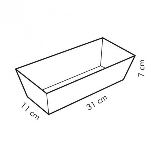 TESCOMA Delicia 28 x 9 cm szara - keksówka / forma do pieczenia chleba i pasztetu stalowa