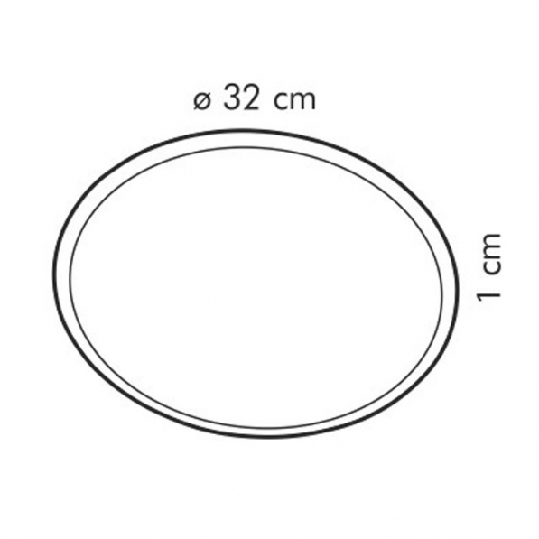 Tescoma Delicia 32 cm czarna - blacha do pizzy ze stali nierdzewnej