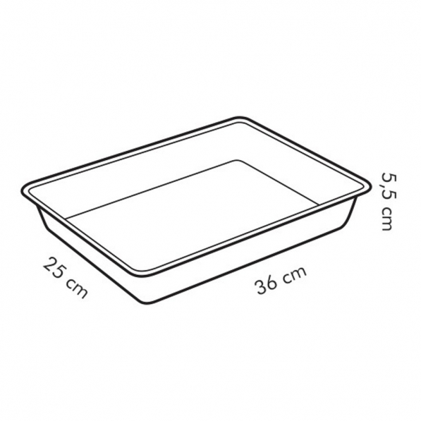 TESCOMA Delicia 32,5 x 22,5 cm – forma do pieczenia ciasta metalowa z pokrywką