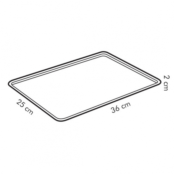 TESCOMA Delicia 32,5 x 22,5 cm czarna - blacha do pieczenia ciasta ze stali nierdzewnej