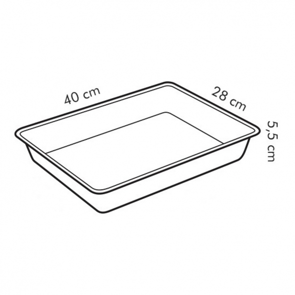 TESCOMA Delicia 37 x 20 cm czarna - forma do pieczenia ciasta ze stali nierdzewnej