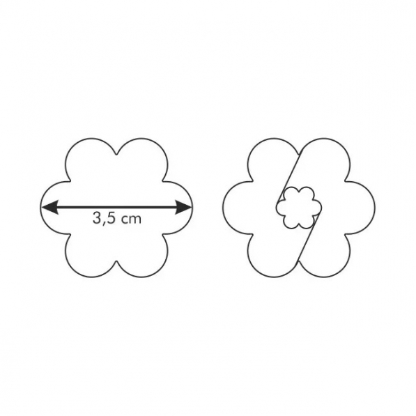 TESCOMA Delicia Kwiatek mini 2 szt. - foremki / wykrawacze do ciastek metalowe