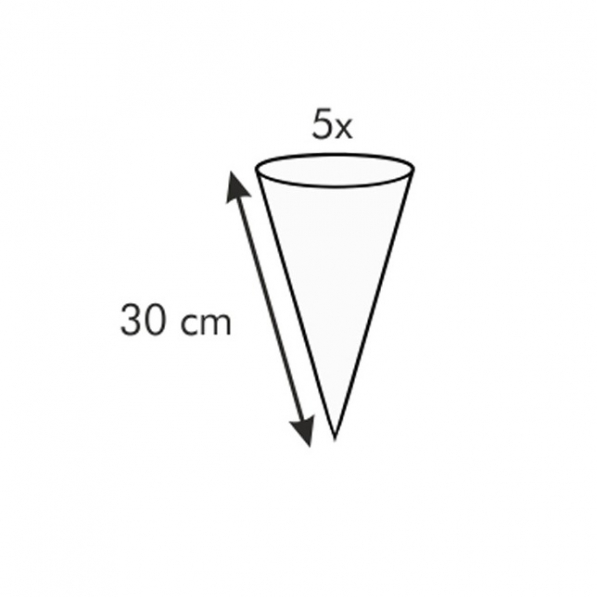 TESCOMA Delicia Saco 5 szt. - rękawy cukiernicze plastikowe