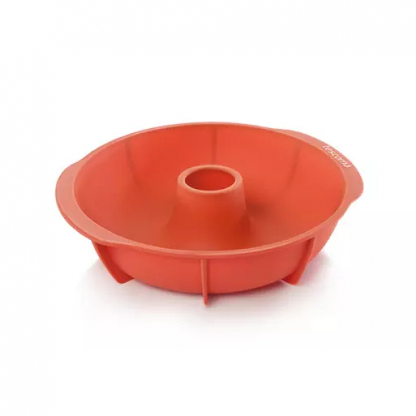 TESCOMA Delicia Silicon Prime Wieniec 24 cm pomarańczowa - forma do babki z tuleją silikonowa