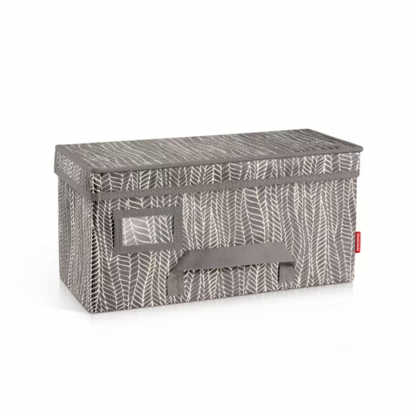 TESCOMA Fancy Home 40 x 18 cm brązowe - pudełko do przechowywania materiałowe z pokrywką