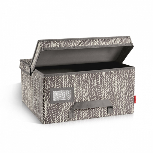 TESCOMA Fancy Home 40 x 35 cm brązowe - pudełko do przechowywania materiałowe z pokrywką