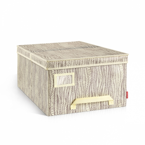 TESCOMA Fancy Home 40 x 52 cm kremowe - pudełko do przechowywania materiałowe z pokrywką