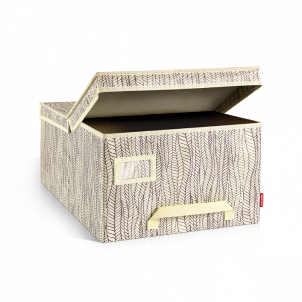 TESCOMA Fancy Home 40 x 52 cm kremowe - pudełko do przechowywania materiałowe z pokrywką