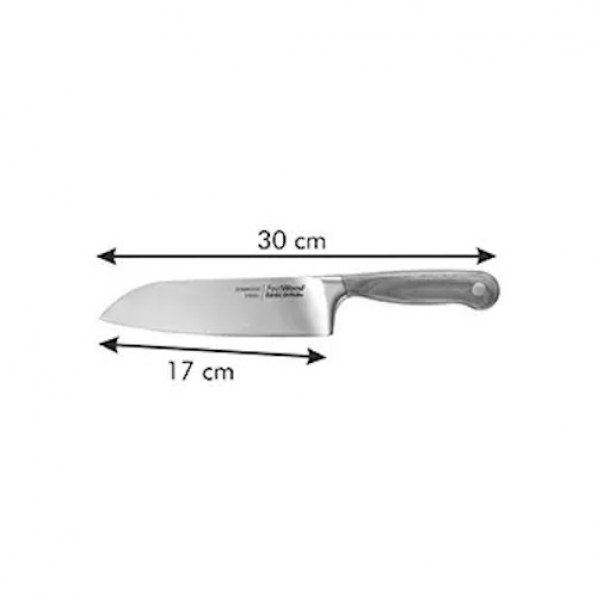 TESCOMA Feelwood 17 cm - nóż Santoku ze stali nierdzewnej 