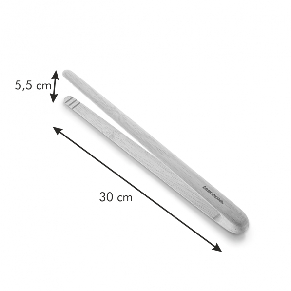 TESCOMA Feelwood 30 cm beżowe - szczypce kuchenne uniwersalne drewniane