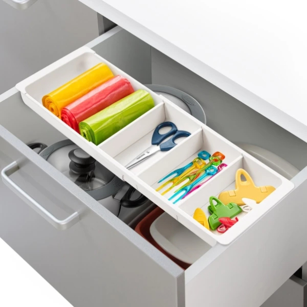 TESCOMA Flexi Space 33 x 20 cm - organizer / wkład do szuflady na przybory kuchenne regulowany