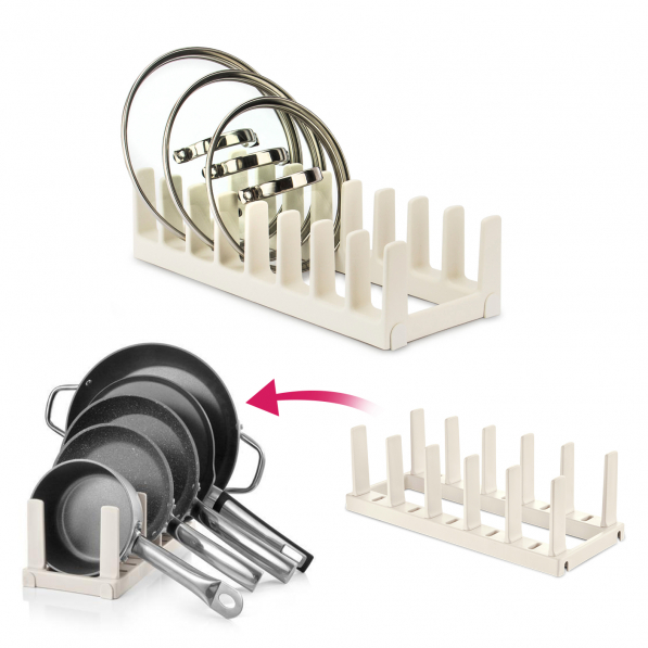TESCOMA Flexi Space 37 x 15 cm 2 szt. białe - stojaki na pokrywki i patelnie plastikowe