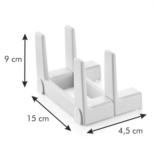 TESCOMA Flexi Space 4,5 x 15 cm biały - przedłużacz stojaka na pokrywki plastikowy