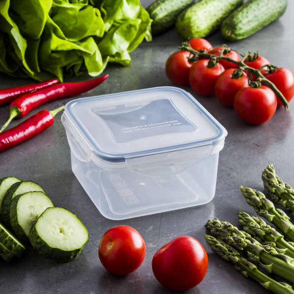 TESCOMA Freshbox 0,7 l - pojemnik na żywność hermetyczny plastikowy kwadratowy