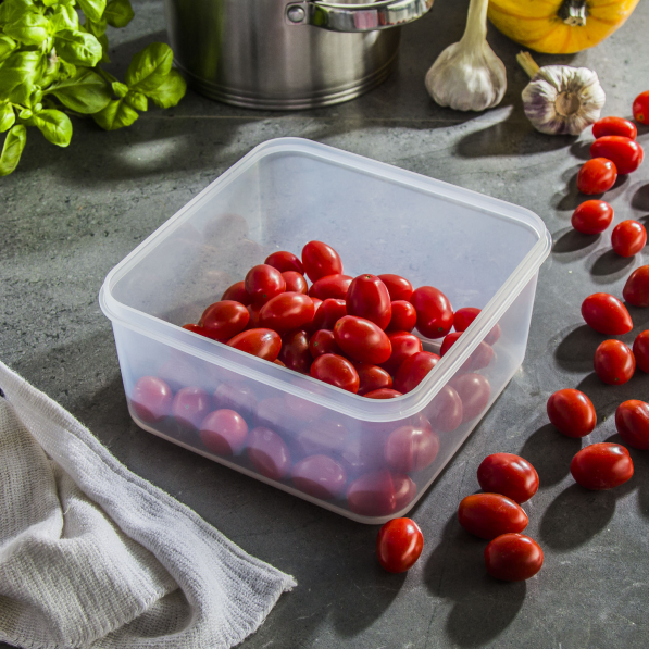 TESCOMA Freshbox 2 l - pojemnik na żywność hermetyczny plastikowy kwadratowy